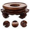 Mobestech Indoor Display Stand for Vases Decor Rustic Wood Base