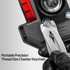Portable Precise Thread Size Checker Keychain, Bolt Head Size Finder,