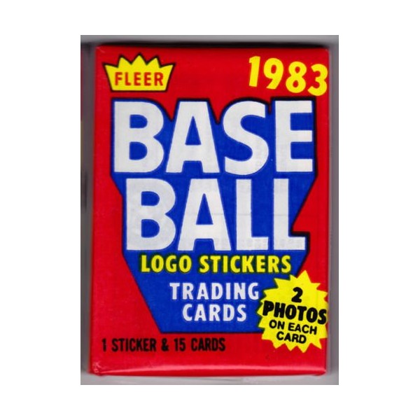 1983 Fleer Baseball Cards - Wax Pack (1 Pack of 15 Cards + 1 Sticker)