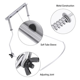 Harmonica Holder, Not Easy To Damage Metal Frame Sturdy and Harmonica Neck Holder, Fine Workmanship for Beginner 10 Holes Harmonicas