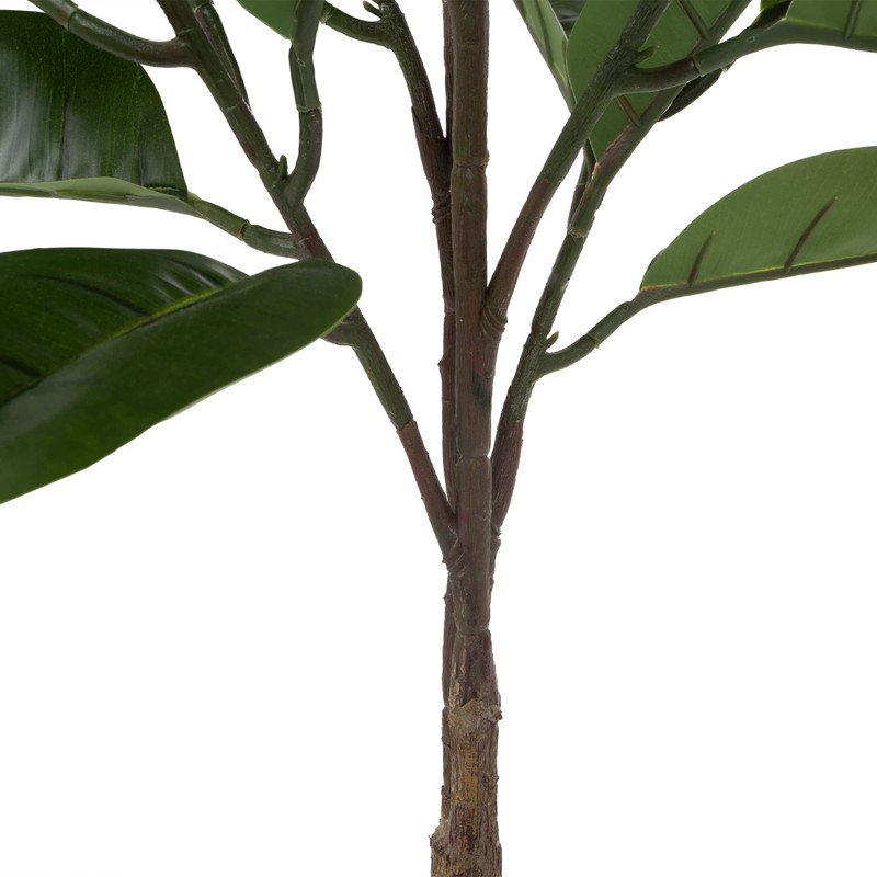 Artificial Rubber Plant - 51-Inch Faux Tree with Natural-Feel Leaves