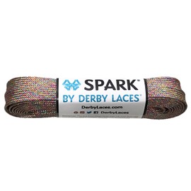 (108 Inch / 274 cm) - Rainbow Mirage SPARK Skate Lace - Derby Laces for Roller Derby, Hockey and Ice Skates, and Boots
