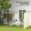 Outsunny Gazebo Side Panel, Canopy Sidewall Panel with 4 Mesh