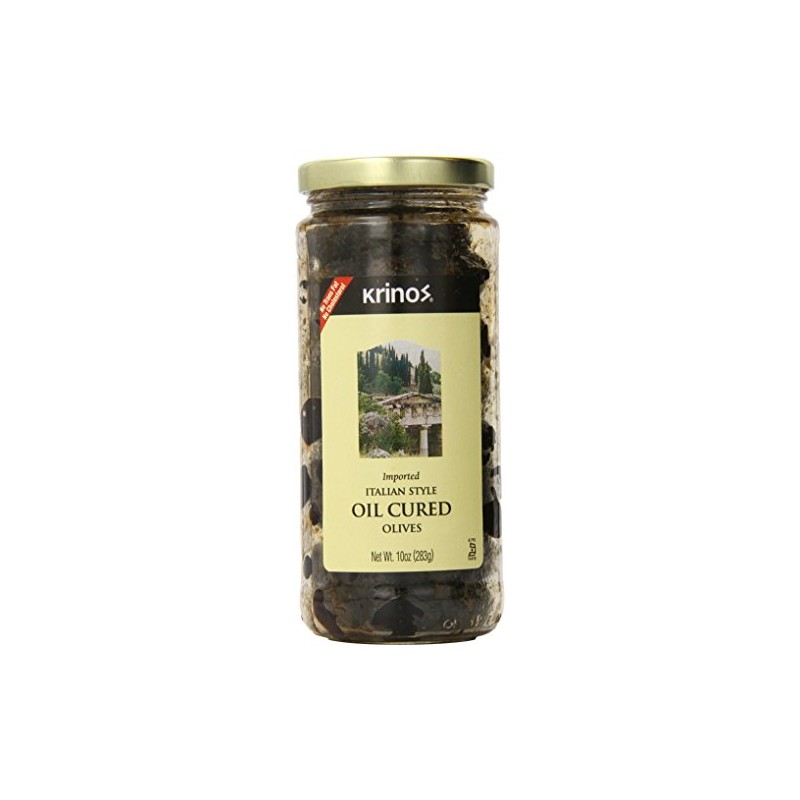 Krinos Olives, Italian Style Oil Cured, 10 Ounce (pack of