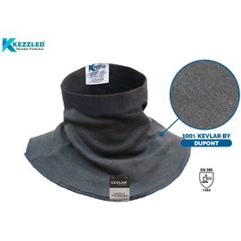 KEZZLED Welding Neck Protector- Cut, Scratch, Heat & Flame Resistant Neck Protection, Neck Gaiter- Made of 100% Kevlar® by DuPont™ with added UV Rays, Sun, Cooling Protection (Medium, Black)