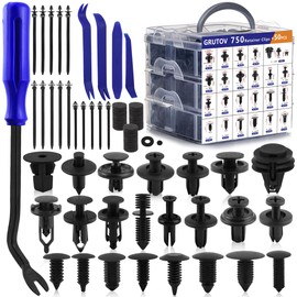 Car Clips Plastic Rivets Bumper Shield Retainer Clips 800PCS Car Xmas Tree Fasteners Kit Most Common Sizes Auto Body Push Pin Rivets with Removers for Ford Honda Chrysler GM