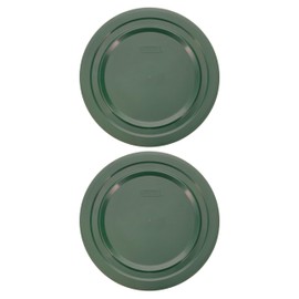 Pyrex 7404-PC 4.5qt Thyme Green Replacement Food Storage Lid Cover - 2 Pack Made in the USA