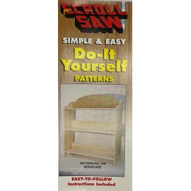 Scroll Saw Woodworking Pattern No. 646 Bookcase with 3 Shelves