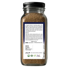 Pipar Spices Chai Masala, 2 oz (57g) Glass Bottle | Chai Tea Spice Blend, Hand-Stone grounded Spices