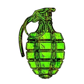Bargain Max Decals Dripping Grenade Snowboard Lime Green Window Laptop Car Sticker 5.5"