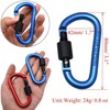 Feloyal 10 Pcs Aluminum Alloy D Hook Keychain Carabiner Clip