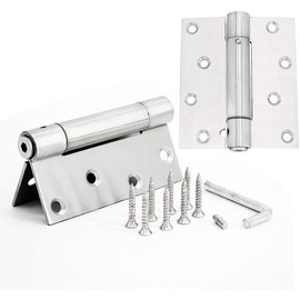 Hardbase Metal Spring Hinge Door Butt Hinge, Stainless Steel, Pack of 2 (99 mm x 86 mm (L x W 2.2 mm) Thickness)