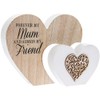 The Leonardo Collection LP43426 Plaque | Double Heart Mum Sentiments