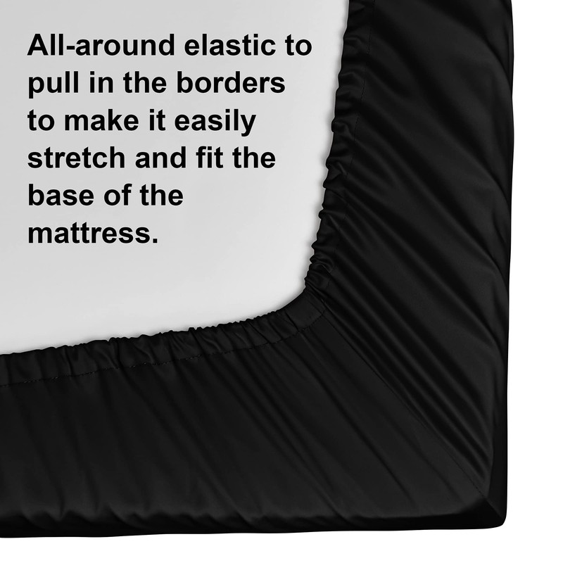NTBAY 500 Thread Count 100% Egyptian Cotton Single Fitted Sheet,