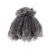 HAPPY&CC 4C Grey Afro Kinky Bulk Human Hair for Mini