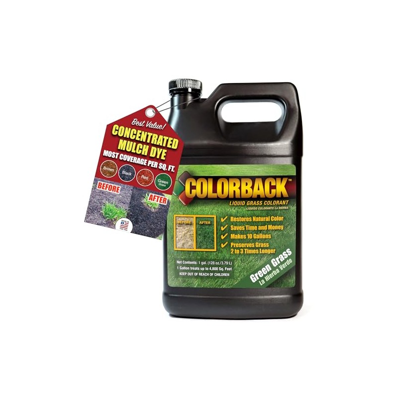 COLORBACK 4,800 Sq. Ft. Mulch Color Concentrate, 1-Gallon, Green Grass