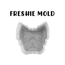 Yorkie Dog Car Freshie Silicone Mold 3.9x3.9x0.8” Dog Breeds Lovers Women Rescue Animal Girl’s Best Friend Dog Mom Momma Pet Tag Oven Safe Aroma