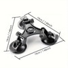 AIMALL Tri-Cup Car Suction Mount for Sports Camera, Gopro, and