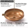 MOCOME Metal Rain Chain Basin, Antique Copper, 12.9" Diameter, 4"