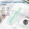 Portable Plastic Toothbrush Storage, Clear White Travel Toothbrush Case, for