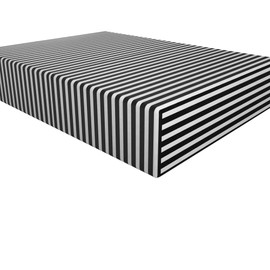 NTBAY California King Fitted Sheet Only - Brushed Microfiber Deep Pocket Striped Fitted Sheet - Soft, Wrinkle-Free, Fade-Resistant, Stain-Resistant, Hotel Quality Fitted Bed Sheet, Black and White