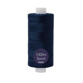 Korbond Sewing Thread - 1000m Polyester Coated Navy Thread – Sewing, Stitching and Quilting