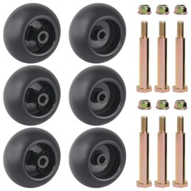 CheeMuii 753-04856A Lawn Mower Deck Wheels Kit 6 Pack 5 Inch Mower Deck Wheels Replace for 753-04856A 734-3058B 738-3056 Fit for Most 42" 46'' 48'' 50" 52'' and 54" Mower Deck