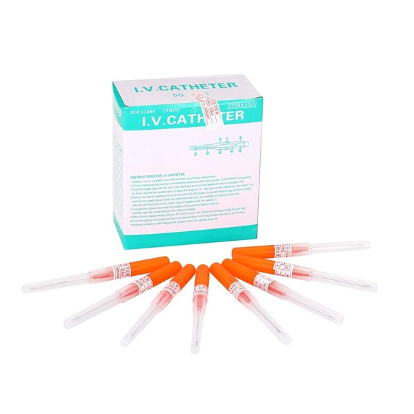Piercings Needle,New Star Tattoo Box Of 50PCS 14G Gauge Steel Catheter Piercing Needles Supply
