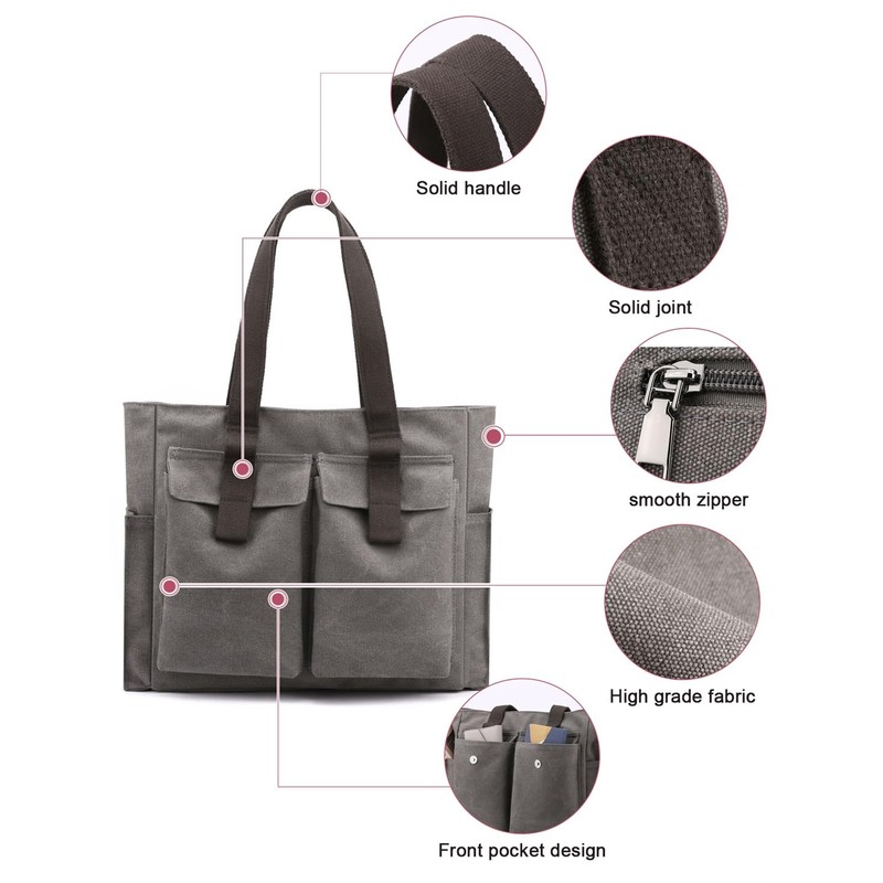 Women's Handbag, Large Canvas Shoulder Bag, Handbag, Tote Bag, Shopper
