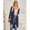Bluetime Women Open Front Long Cardigan Lightweight Long Sleeve High