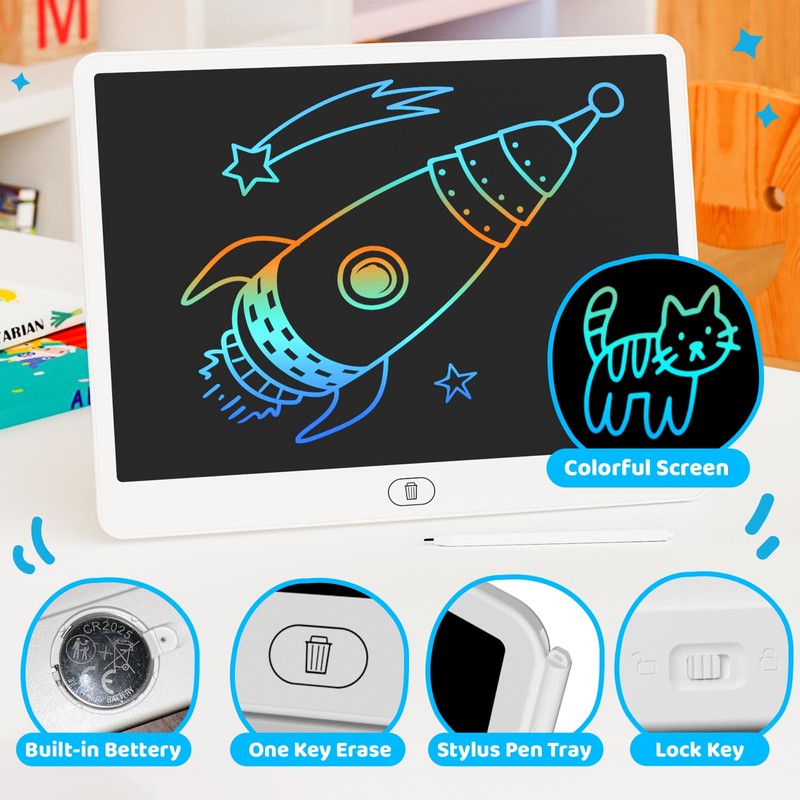 13 Inch LCD Writing Tablet for Kids, Eye Protection Drawing