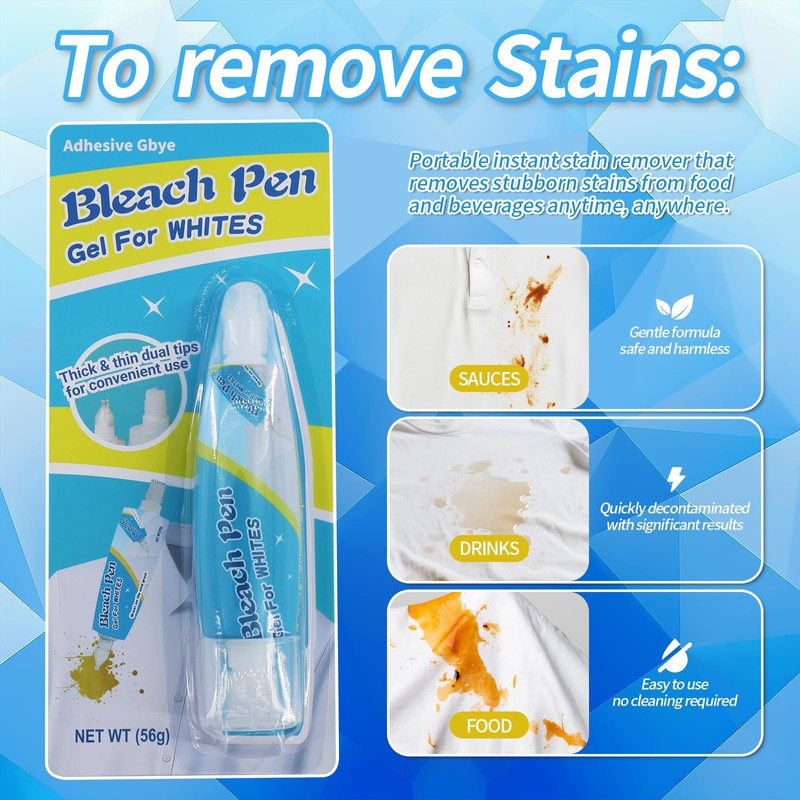 Bleach Pen, Bleach Pen For Clothing, Stain Remover Pen, Instant