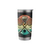 Retro Badminton Shuttlecock Racket Stainless Steel Insulated Tumbler