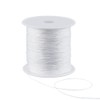 AHANDMAKER 150 Yards Braided Nylon Thread, 0.5mm White Beading Cord