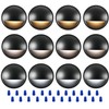 CLOUDY BAY [12 Pack] 3CCT Low Voltage LED Deck Lights