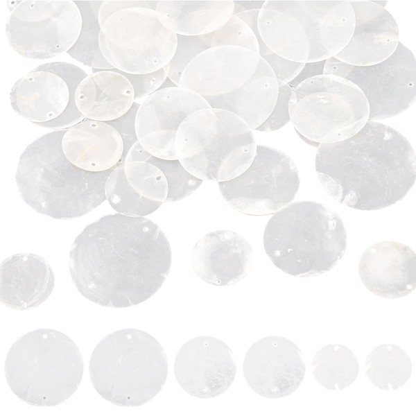 SUNNYCLUE 1 Box 48 Stück 3 Größen Muschel Verbindungsanhänger Capiz