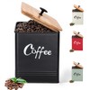 LUKMILEE Airtight Coffee Canister-Coffee Container, Airtight 40 oz Large Iron