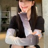 Women's Pink Gradient Cooling Arm Sleeves for Summer Outdoor & Cycling Sleeve Green Blue 2ea