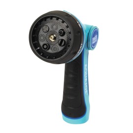 Aqua Joe AJHN102 Heavy Duty Indestructible Metal Multi Function Adjustable Hose Nozzle, w/Smart Throttle,w/ Smart Throttle