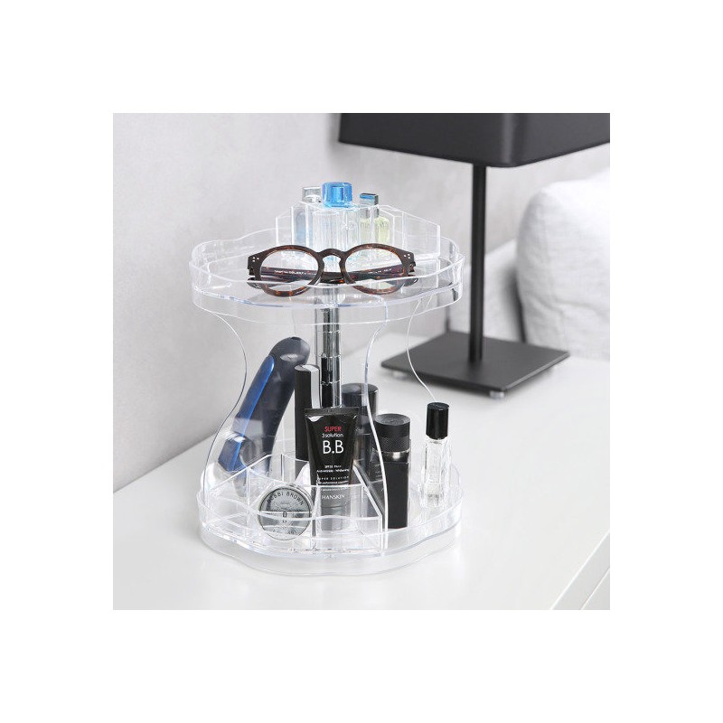 [Home & House] Turn On 360-Degree Rotating Cosmetic Organizer 2-Tier