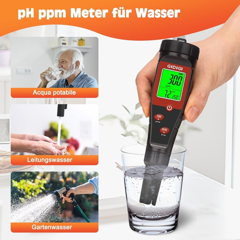 Digital pH Tester for Water, pH Meter for Hydroponic Water