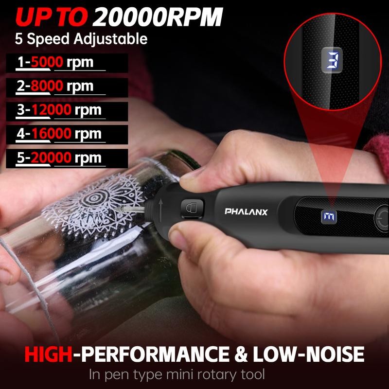 3.7V Cordless Rotary Tool Kit LED Ring Work Light, 2.0Ah