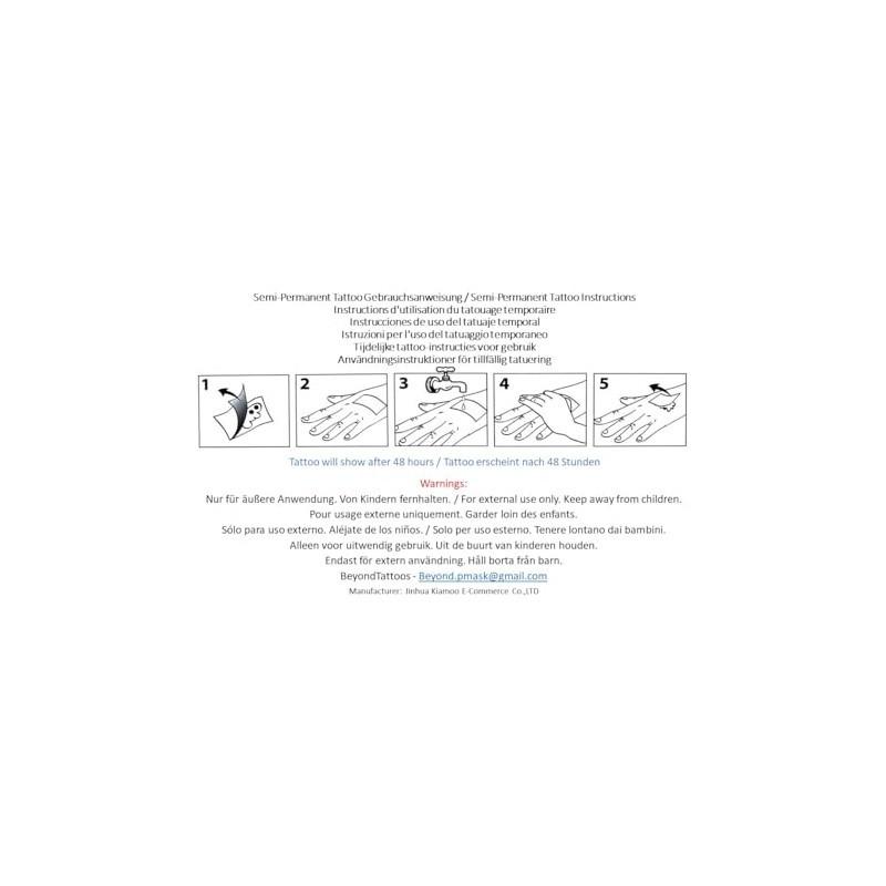 Temporary Wolf Tattoo Animal Tattoo Arm Tattoo XQB088x2 2 Sheets