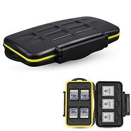 JJC Deluxe 7 Slots XQD Cfexpress Type-B SD SDXC SDHC Memory Card Case Carrying Storage Holder for 3 XQD / Cfexpress Type-B and 4 SD, Travel-Friendly Case with Water-Resistant & Shockproof Protection