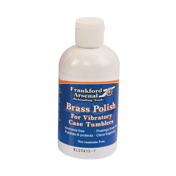 Frankford Arsenal 8 oz. Bottle of Ammonia-Free Quick-N-EZ Brass Polish for Tumbler and Reloading