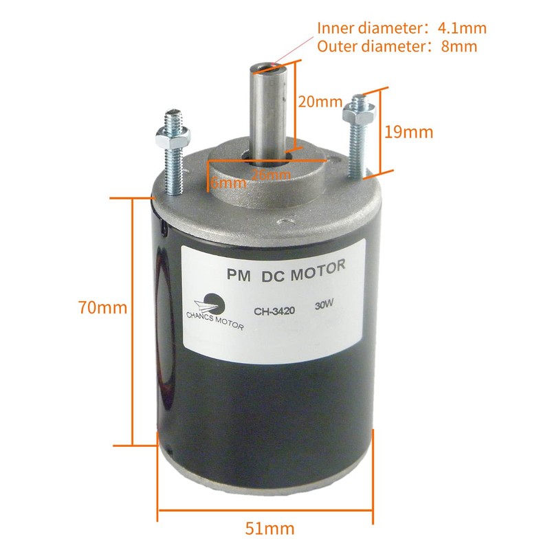 CHANCS Mini Electric Low Noise Motor CH-3420 12V DC 3500RPM