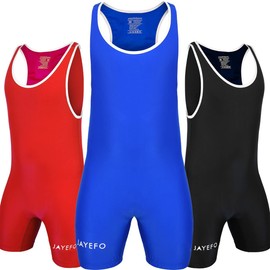 Jayefo Adult Wrestling Singlet (X-Large, Blue)
