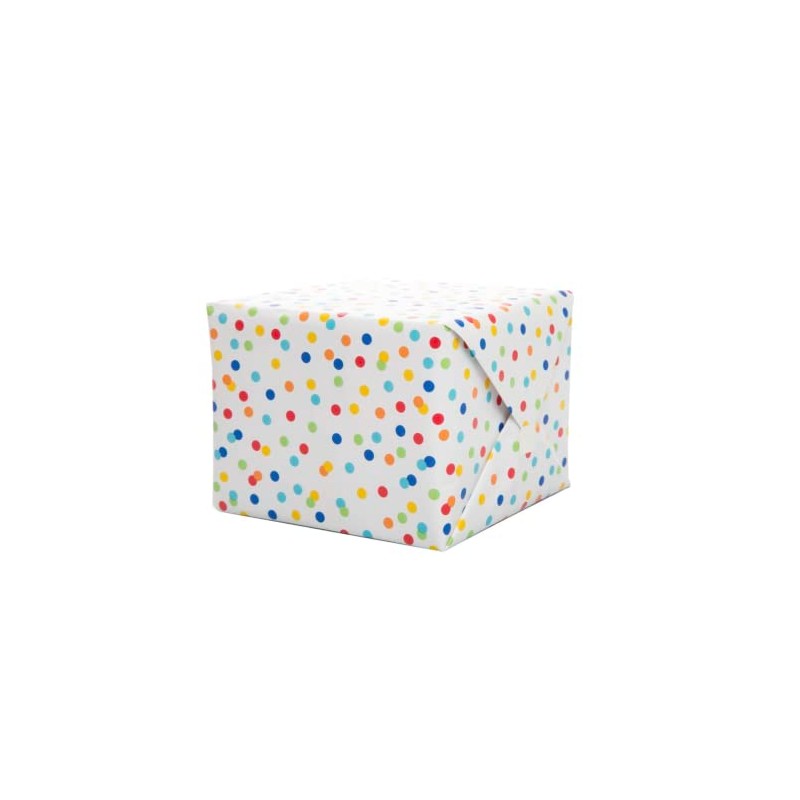 Vibrant Rainbow Polka Dots Gift Wrap - 30" x 5