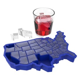 True Zoo U Ice of A, BPA-Free Silicone Ice Cube Tray, USA Ice Mold, Novelty Ice July 4...