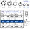 Mbsomnus Pack of 60 M6 Nut Flange Nuts with Locking